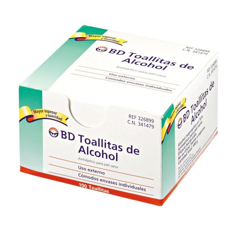 Toallitas con Alcohol 100 Piezas