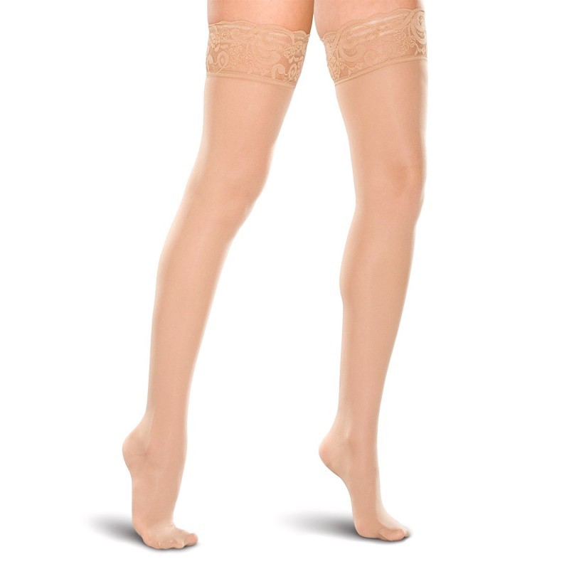 Media de Compresión 15-20 mmHg con Encaje...