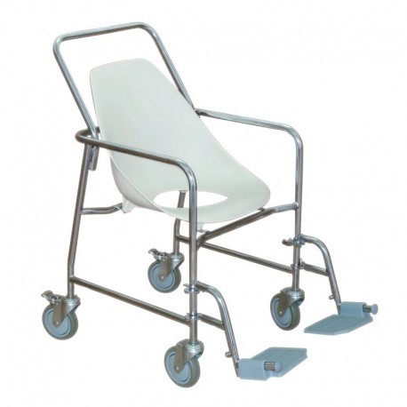 Silla para Ducha con Ruedas y Descansa Pies