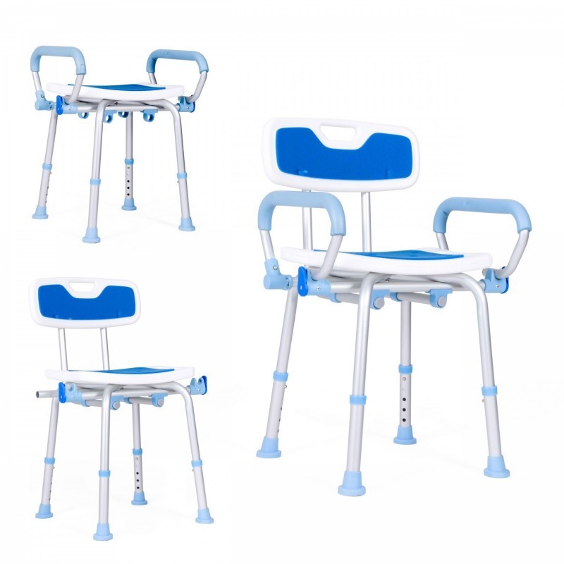 Silla para Ducha con Respaldo y Descansa...