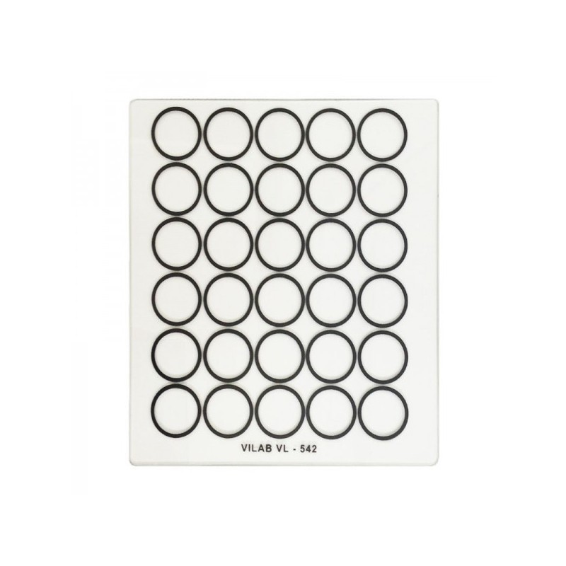 Placa de Vidrio con 30 anillos